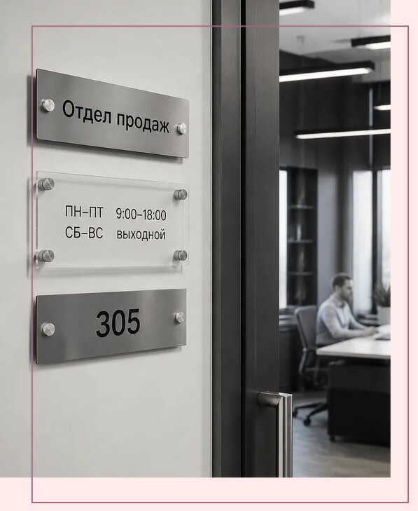 Офисные таблички на дверь в Карпинске по цене от 5031 р. | Аванза-Кпн
